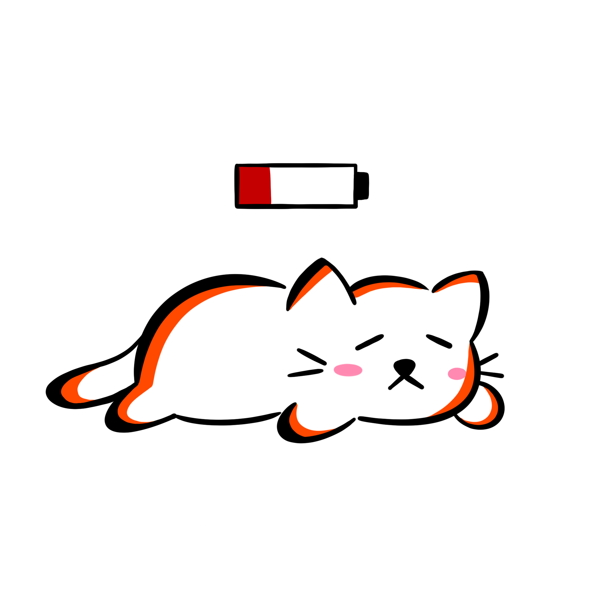 Low Battery Cat